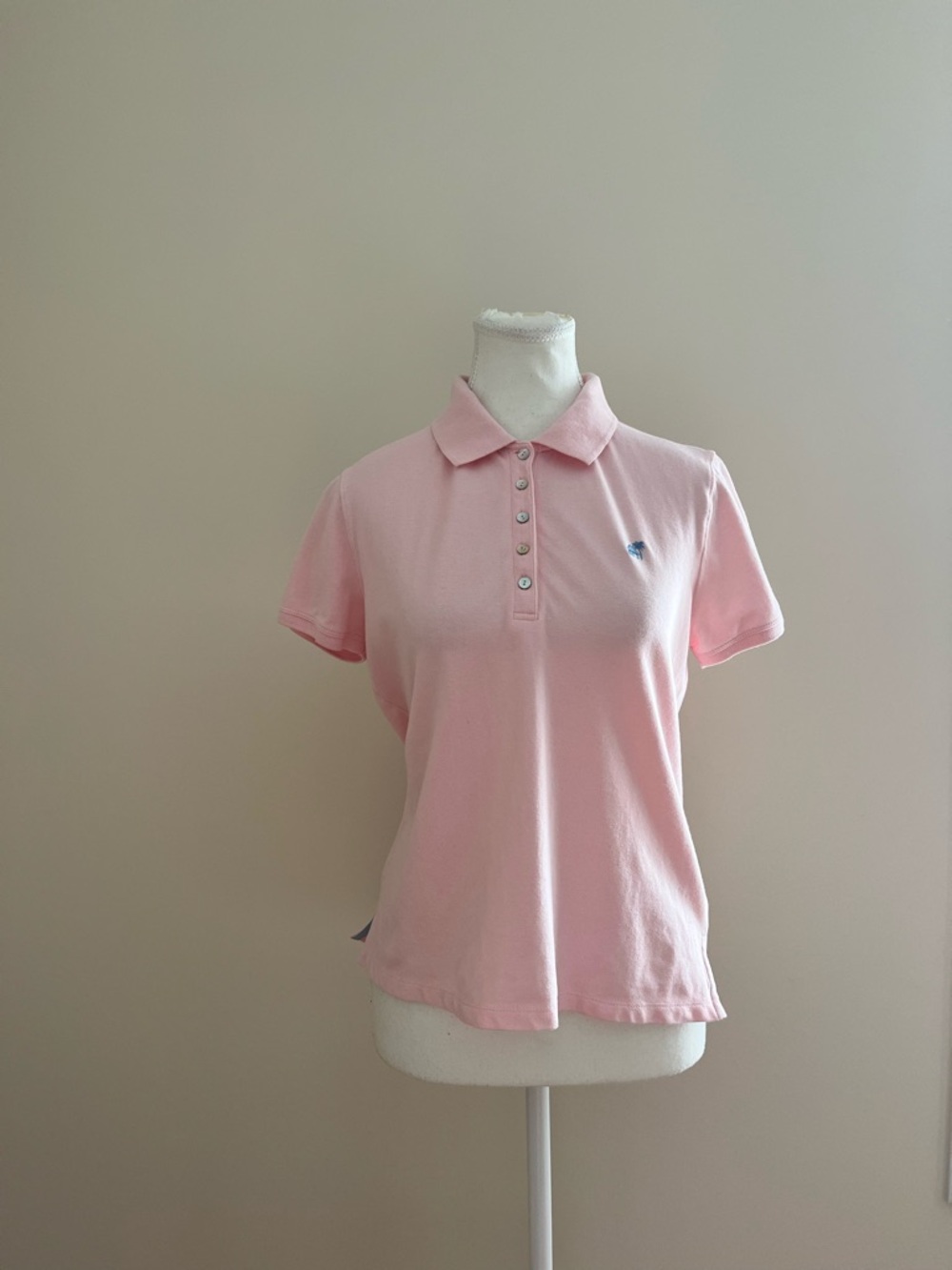 Caribbean Joe Light Pink Polo Short Sleeve Shirt